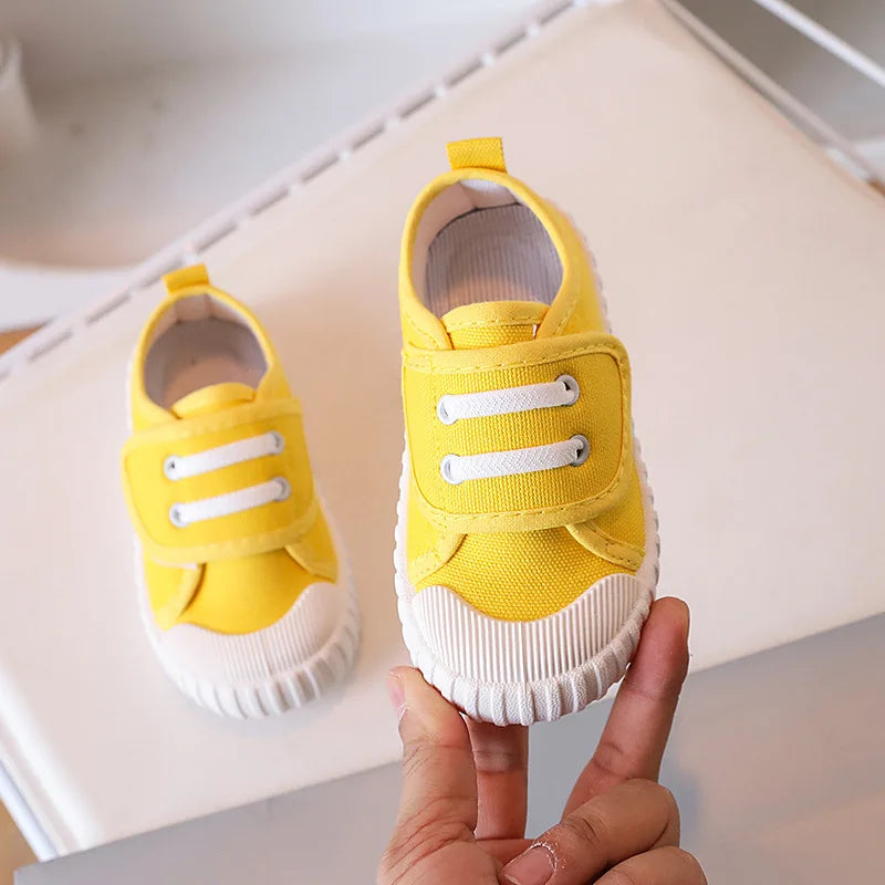 Kid Sneakers 2025 Autumn New Kid Canvas Shoe Classic Girl Shoe Boy Girl Casual Shoes Kindergarten Board Shoe Allmatch Kid Shoes Good Vibrations
