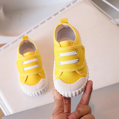 Kid Sneakers 2025 Autumn New Kid Canvas Shoe Classic Girl Shoe Boy Girl Casual Shoes Kindergarten Board Shoe Allmatch Kid Shoes Good Vibrations