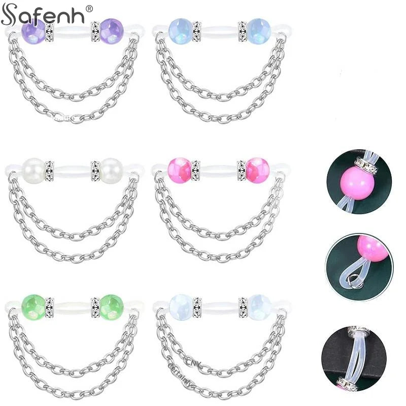 1 Pair Acrylic Adjustable Fake Nipple Rings No-Pierce Acrylic Nipple Rings With Glitter Beads Perfect For Party Good Vibrations