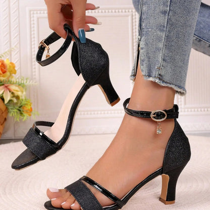 Women High Heels Sandals Summer Fashion Party Shoes for Women Comfortable Open Toed Thin Heels Sandals Designer Luxury Sandals Good Vibrations