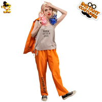Halloween Couple Style Orange Prisoner Cosplay Party Costume Jumpsuit Uniform Set Cosplay Clothes Halloween Costumes for Women Good Vibrations