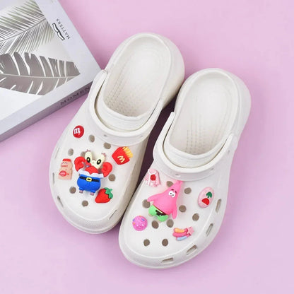 SpongeBob Crocs Accessories Cute Animal Anime Shoe Buckle Crocs Charms Cartoon Character Sandals Decrations for Kids Gifts New Good Vibrations