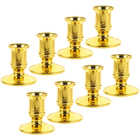 20 PCS Electronic Base Plastic Candlestick Holders Gold Decor Fashion Candleholder Wedding Centerpieces Good Vibrations