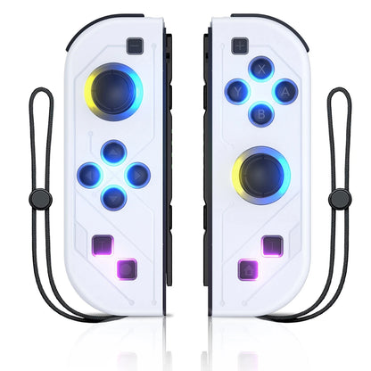 BT 5.2 Switch Joy Controller L/R RGB LED Joypad with Dual Vibration 6-Axis Wake up Gamepad For Switch/Oled/Lite Joystick Good Vibrations