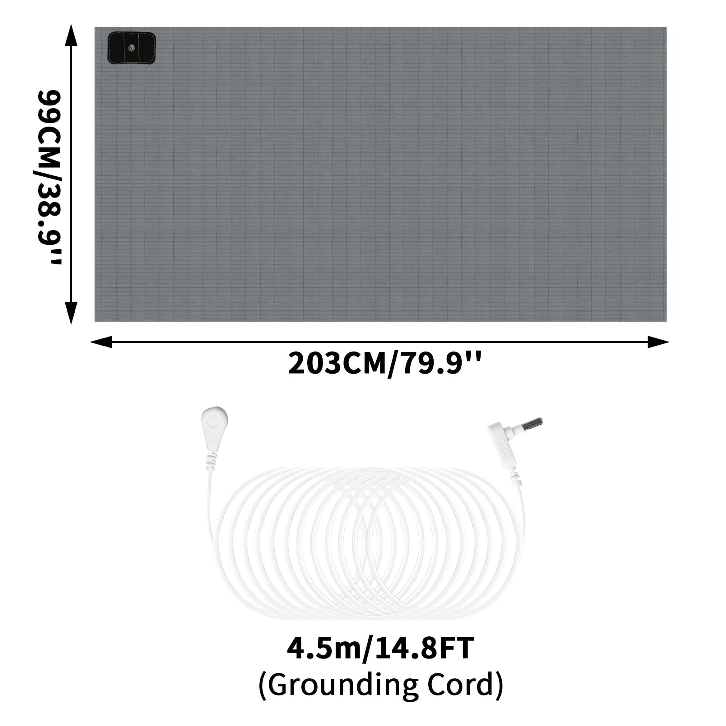Grounding Bed Sheet Anti-static Grounding Sheet Conductive 95% Cotton and 5% Soft Silver Fiber Flat Sheets Sleep Bed Mat Good Vibrations