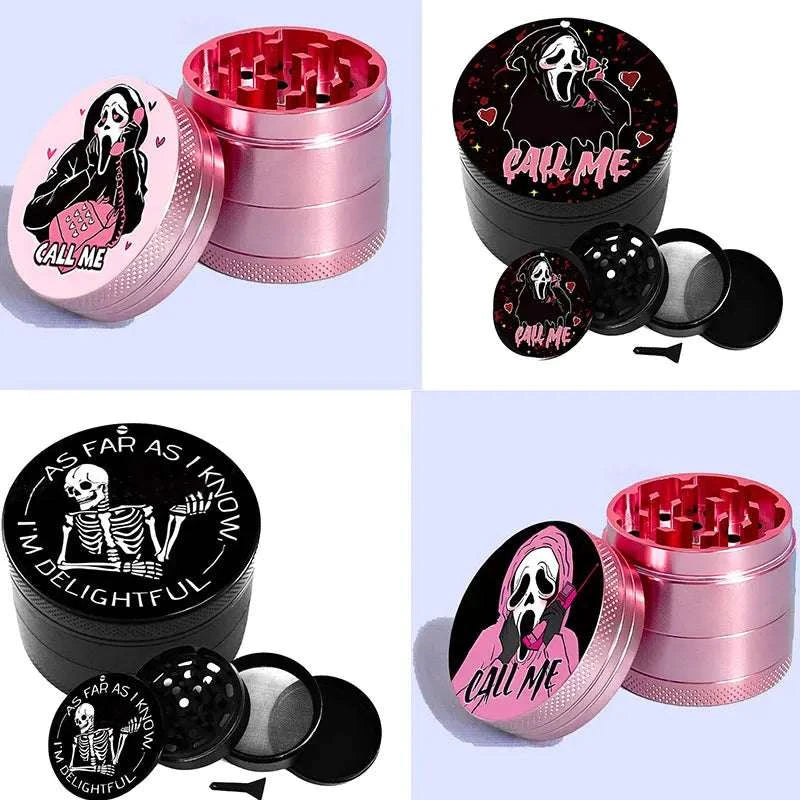NEW Pink And Spooky 4-Layer Aluminum Alloy Grinder
