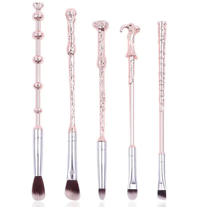 Magic Wand Makeup Brushes Set - 5pcs Foundation Blending Blush Eyeshadow Lip Powder Brush Beauty Tools Good Vibrations
