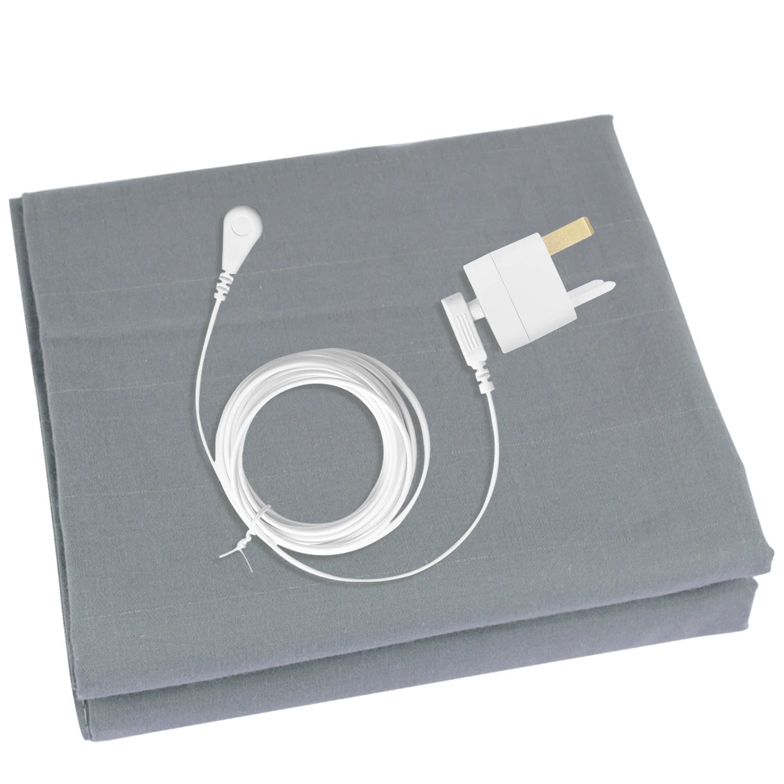 Grounding Bed Sheet US/UK/EU Plug Grounding Mat 10% Silver Fiber & 90% Organic Cotton Natural Healthy Energy Sleep Mat Good Vibrations
