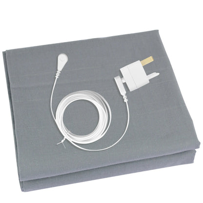 Grounding Bed Sheet US/UK/EU Plug Grounding Mat 10% Silver Fiber & 90% Organic Cotton Natural Healthy Energy Sleep Mat Good Vibrations