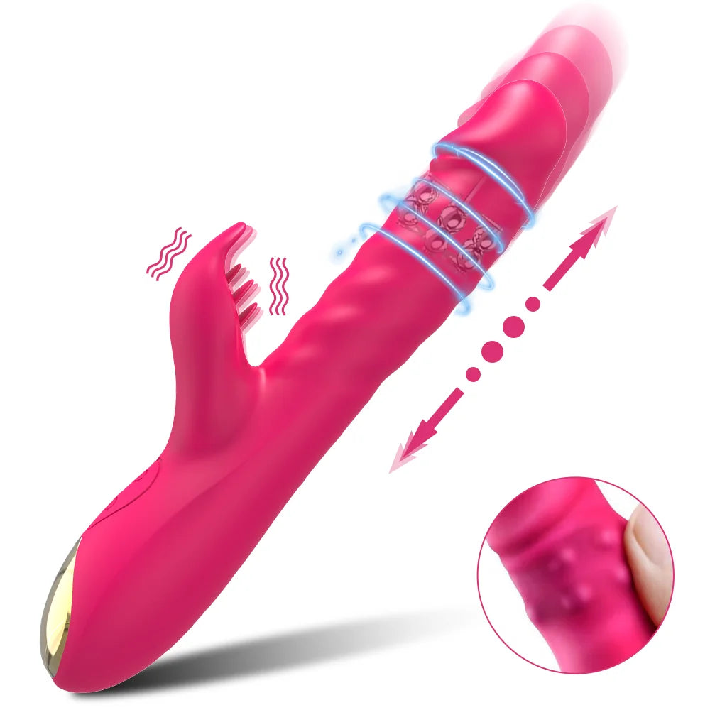 Thrusting Rabbit Vibrator for Women Clitoris G-Spot Stimulator Come and Go Vagina Vibrator Female Masturbator Sex Toy for Women GOOD Vibrations