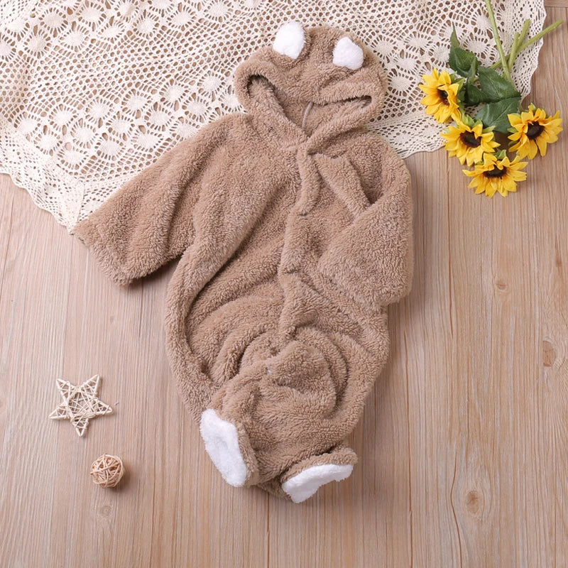 Humor Bear Autumn Cartoon Style Winter Long Sleeve Baby Boys Girls Rompers Toddler Kids Playsuit Jumpsuits Baby Clothes Good Vibrations