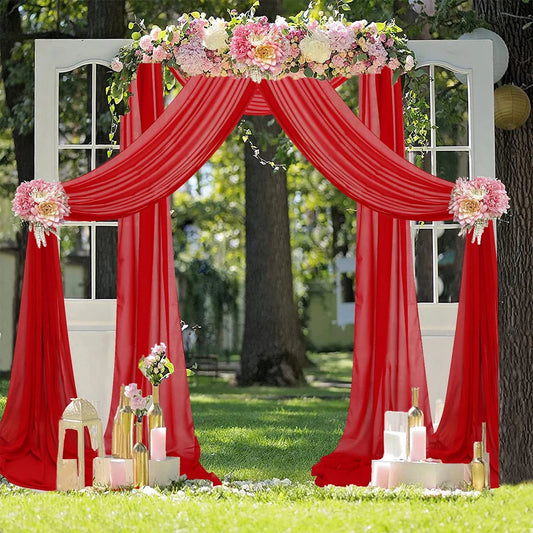Wedding Arch Drape Chiffon Fabric Draping Curtain Drapery Wedding Stage Backdrop Draping Hanging Decor Ceremony Reception Decor Good Vibrations