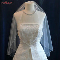 TOPQUEEN V14 Wedding Veil Short Pencil Edge Simple Wedding Veil Bridal Veils Wedding Short Veu Bride Short Wedding Veil One Laye Good Vibrations