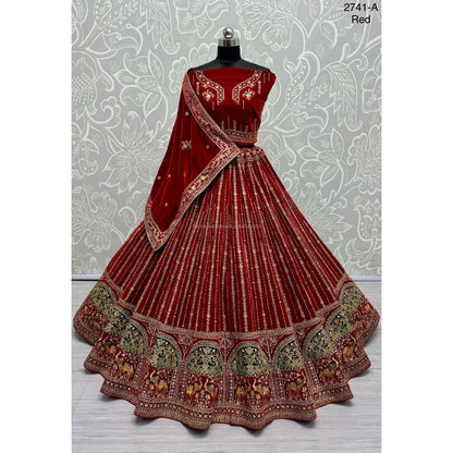Fabzone FZBELLA Indian Bridal Velvet Collections Wedding Dresses with Zarkhan Work Good Vibrations