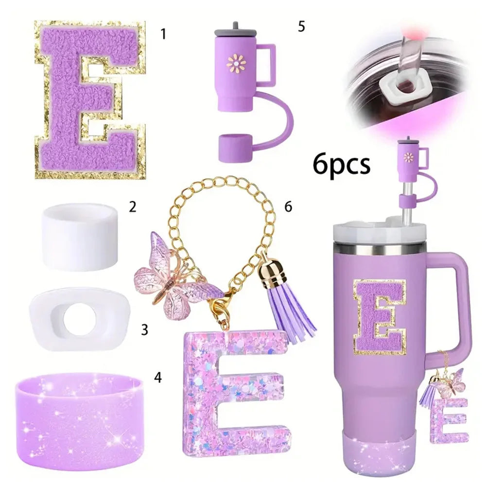 6PCS Cup Accessories Set for Stanley Cup  40oz tumbler with handle Including Silicone Straw Topper and Boot, Spill Proof Stopper Good Vibrations Adult Super Store