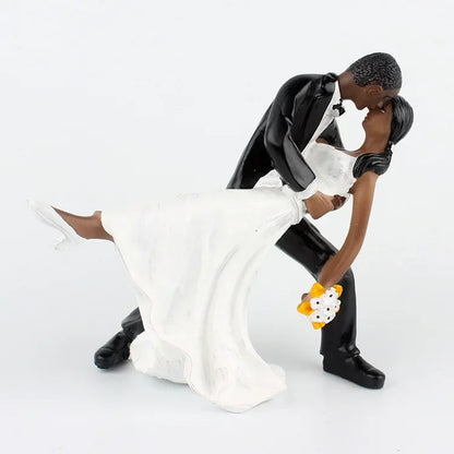 Funny Wedding Cake Toppers Dolls Romantic Bride And Groom Figurines Stand Topper Decoration Supplies Marry Resin Figurine Good Vibrations