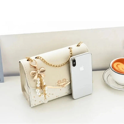 Crossbody women's bag with pendant chain Korean version ins fashion and versatile premium shoulder bag Good Vibrations