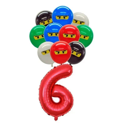 Ninjas Birthday Party Supplies Decorations Disposable Tableware Popcorn Paper Plates Balloons For Boys Kids Birthday Baby Shower Good Vibrations