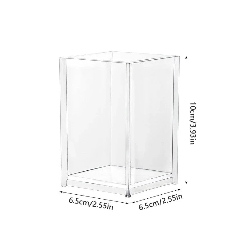 Make Up Organizer Plastic Makeup Brush Pot Storage Acrylic For Cosmetics Holder Desk Cosmetic Storage Container Good Vibrations