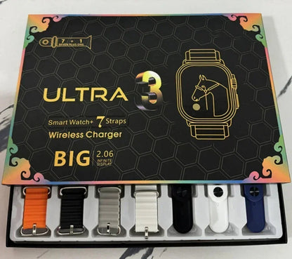 7 Watch Straps New Watch10 Ultra 3 Smartwatch 2.2HD Amoled Circular Screen ECG Monitoring Reloj Inteligente Wristwatch Good Vibrations