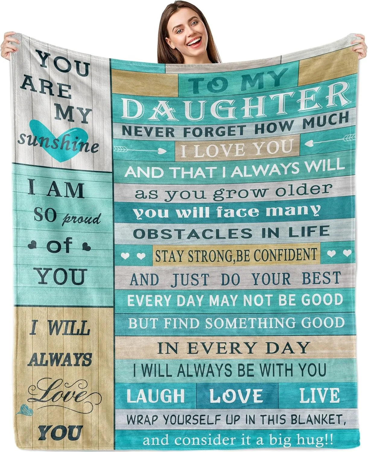 Gifts from Daughter Son for Mother's Day Birthday Mom Gifts Anniversary Unique Gifts for Mom Super Soft Flannel Throw Blankets Good Vibrations