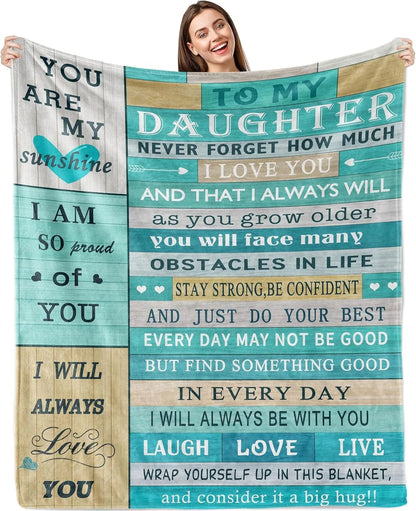 Gifts from Daughter Son for Mother's Day Birthday Mom Gifts Anniversary Unique Gifts for Mom Super Soft Flannel Throw Blankets Good Vibrations