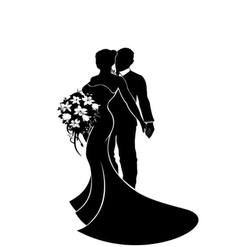 Bride and Groom Wedding Party Cake Topper Decoration Golden Acrylic Mrs & Mrs Engagement Party Cake Toppers Gift Baking Supplies Good Vibrations