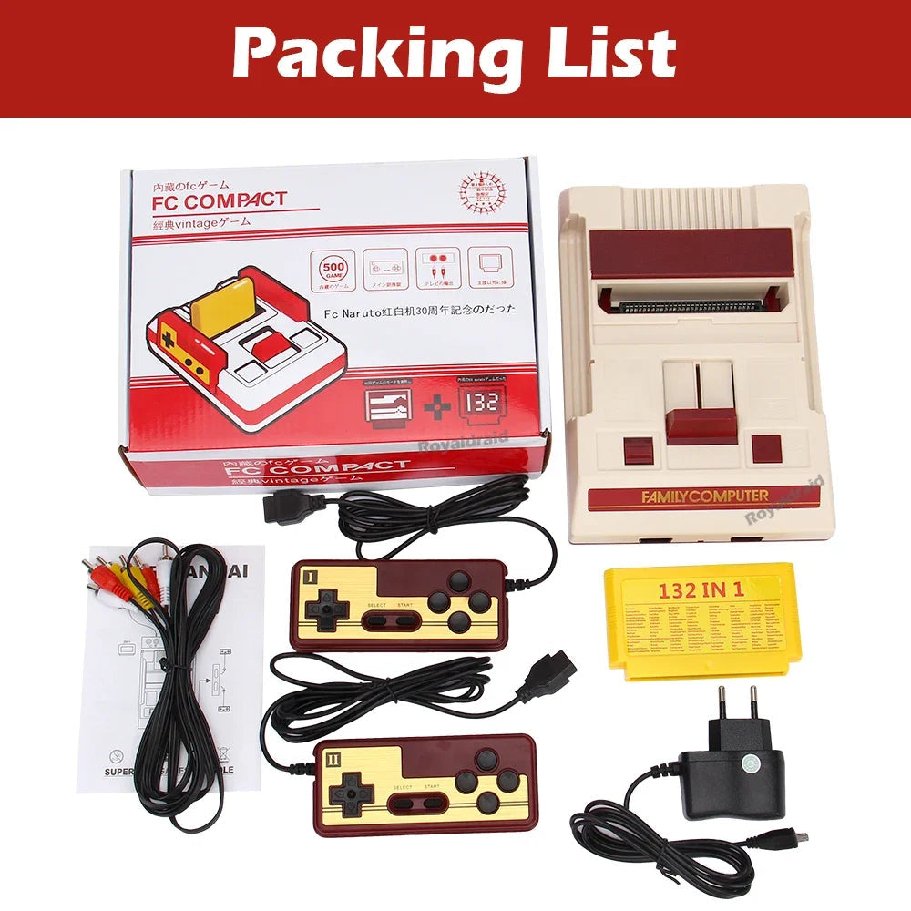 8 Bit Video Game Console Built in 500 Classic Games Family Computer TV Game Console Support Game Cartridge For FC Retro Gaming Good Vibrations