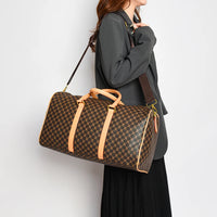Women's Classic Boston Handbag Large Capacity Elegant Travel Duffle Bags for Women Weekend Luggage Travel Shoulder Bag Good Vibrations
