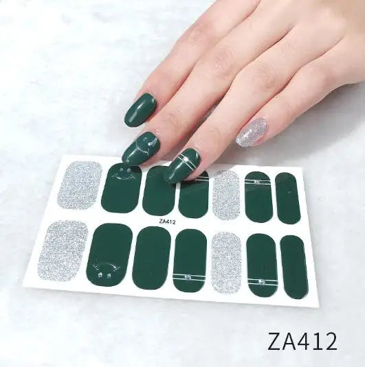 Nail Stickers DIY Decals For Nail Art Wraps Women Beauty Full Cover Nail Manicures Decorations Uñas Postizas Press On Nails Good Vibrations