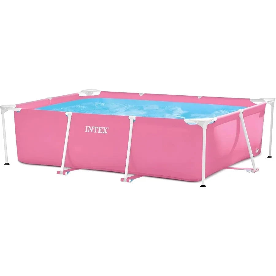 28266EH 7'L x 5'W x 235 8H Rectangular Metal Frame Above Ground Outdoor Backyard Swimming Pool with 439 Gallons Water Capacity Good Vibrations