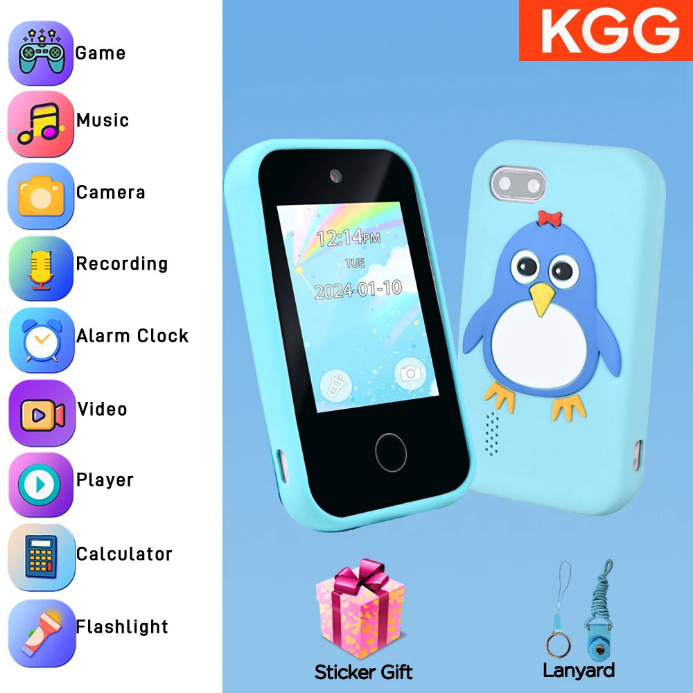Toy Phone for Kids with Dual Camera Kid Smart Phone for Boys Girls Gifts Music Player 18 Games Toddler Learning Mini Toy Phone Good Vibrations