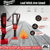 Milwaukee LED Work Light Super Bright 90 DegreeClip on Light Lithium M18 Flood Light Outdoor Lighting Camping Battery 20V Good Vibrations