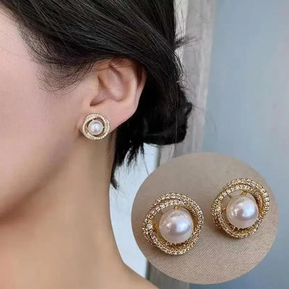 925 Silver Needle Korean Fashion Zircon Geometric Earrings For Women Jewelry 2026 Trending Luxury Crystal Cross Stud Earrings Good Vibrations