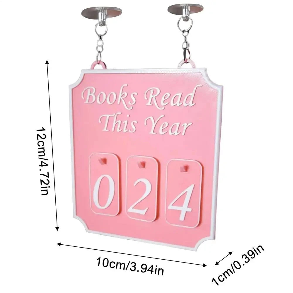 Book Decor for Shelf Bookshelf Counter Bookish Reader Bookworm Track Yearly Reading for Classroom Librarian Women Men Good Vibrations