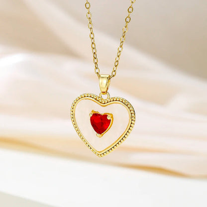 Elegant Style Heart shaped Pendant Necklace Hollow Design Mother's Day Gift Party Suitable for Best Friends Without Box Good Vibrations
