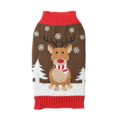 Dog Christmas Clothes Winter Dog Sweater Warm Clothing 2025 Pupppy Sweatshirt Dog Coat for Large Dogs Striped Print Pet Pullover Good Vibrations