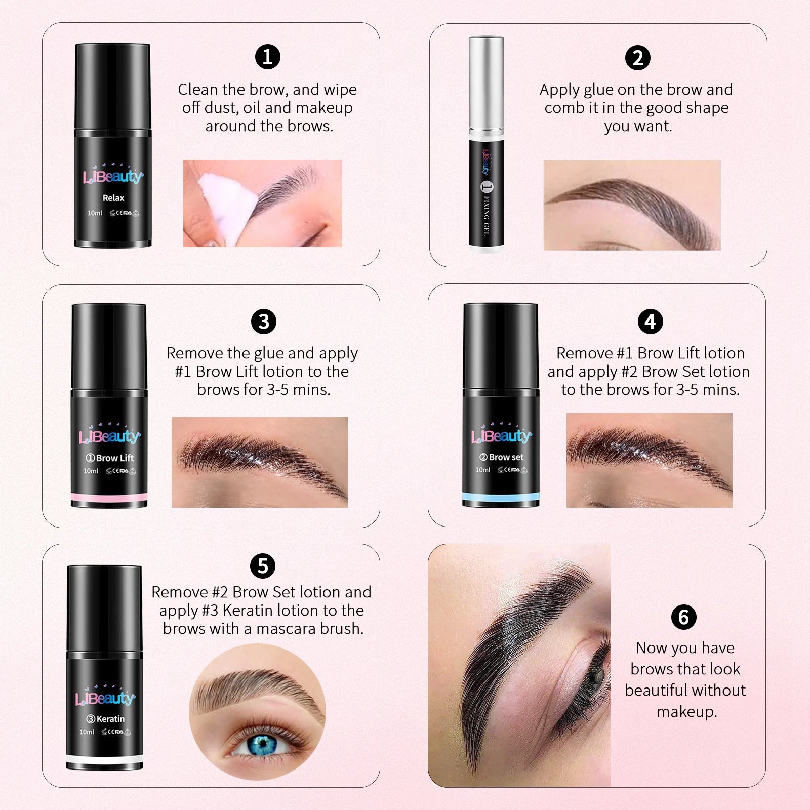 Libeauty Eyebrows Lift Lotion Single Bottle Brow Lamination Perm Cream 1#2#3#4 Keratin Emulsion Brow Lifting Makeup Tools Good Vibrations