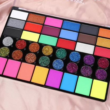 42 Color Eye Shadow Palette Face Body Painting Make Up Easy To Clean Makeup Body Paint Festival Halloween Body Paint Wholesale Good Vibrations