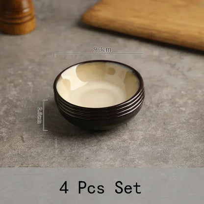 Creative Leaf Round Dinner Plate Retro Home Ramen Bowl Luxury Restaurant Delicious Dishes Ceramic Plates Exquisite Tableware Good Vibrations