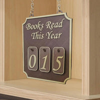 Book Decor for Shelf Bookshelf Counter Bookish Reader Bookworm Track Yearly Reading for Classroom Librarian Women Men Good Vibrations