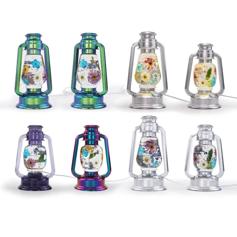 Crystal Resin Lamp DIY Mold Kit Creative Silicone for Handmade Night Lights Camping Oil Lamps Decorative Home Decor Crafts Good Vibrations