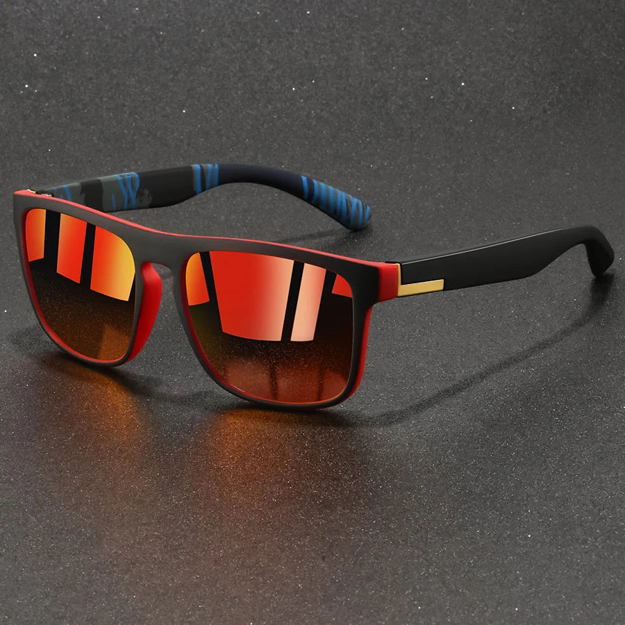 Fashion Vintage Square Sunglasses Men Women Fishing Driving Man Luxury Brand Designer Sun Glasses  Retro Eyewear UV400 Good Vibrations
