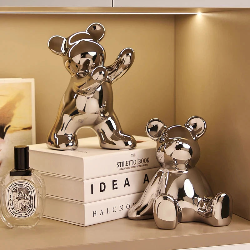 Bear Bookends Modern Luxury Cute Ceramic Home Decorations Simple Bedrooms, Bookshelves Available Good Vibrations