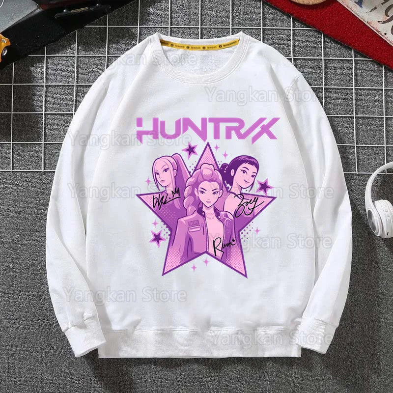 Kpop Demon Hunter Classic Men Women Hooded Sweatshirt K Pop Demon Hunters Fashion Graphic Casual Hoodie Good Vibrations