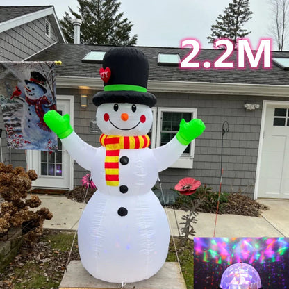 Christmas Inflatables Glowing Snowman Penguins Santa Claus with Built-in LED Decoration for Xmas Party Indoor Outdoor Yard Good Vibrations