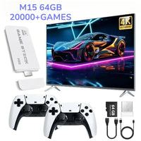 M15 Video Game Console 4K TV Retro Game Console 64G Built in 20000 Games Wireless Controller Gamepad Retro Handheld Game Console Good Vibrations
