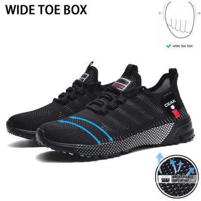 Men's running shoes are lightweight and breathable casual shoes, daily men's widened outdoor casual sports shoes are simple Good Vibrations