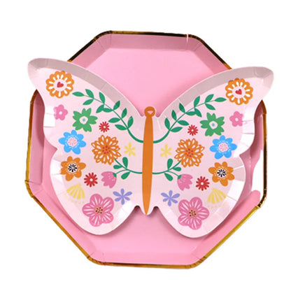 Hawaiian Pink Party Decoration Disposable Tableware Flower Summer Plate Paper Cup Napkin Birthday Decor Wedding Party Supplies Good Vibrations