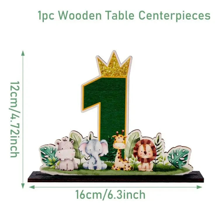 Jungle Safari Birthday Decoration Jungle Animals 1st Birthday Gifts Decoration Wild One Birthday Tableware Baby Shower Decor Good Vibrations